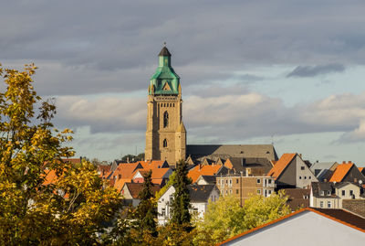 Low angle view of church against sky