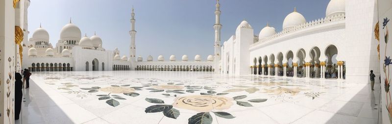 Panoramic view of historic building against sky