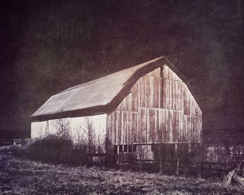 Built structure on field