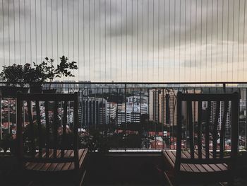 Panoramic shot of city against sky