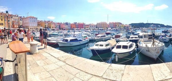 Boats in harbor