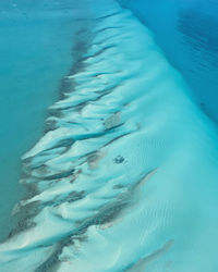 Aerial view of swimming underwater