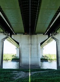 High angle view of built structure