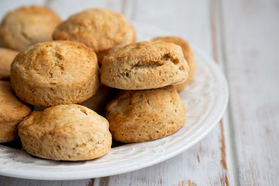 Close-up of cookies on table