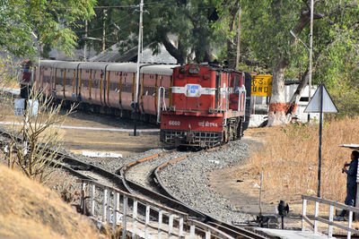 Train on railroad track