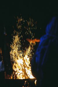 Man working at night