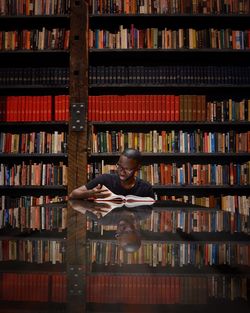 Books on shelf