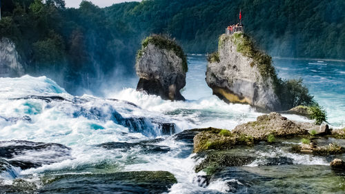 Beautiful, mighty rhine water falls in switzerland, what a place...