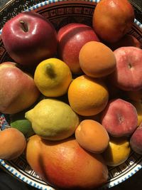 High angle view of fruits for sale in market