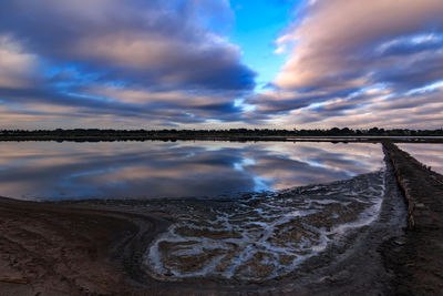 Panoramic view of water against sky