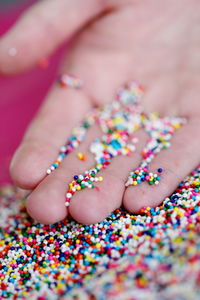 Close-up of baby hand