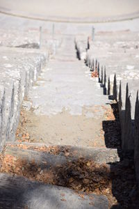 Close-up of rusty metallic structure