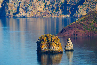 Rock formations by sea