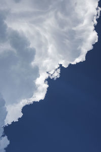 Low angle view of clouds in sky