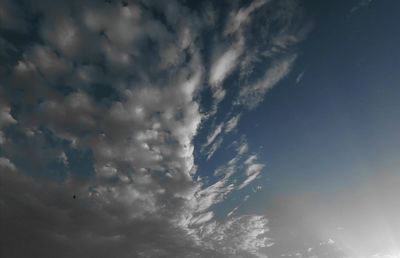 Low angle view of clouds in sky