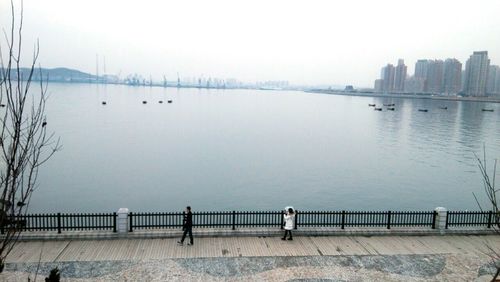 View of river with trees in background