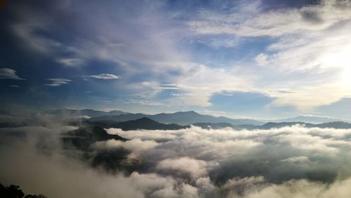 Low angle view of mountains against sky