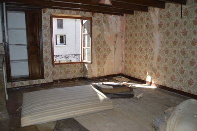 Interior of abandoned house