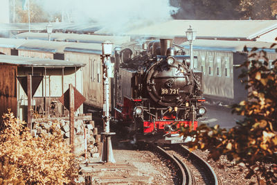 Train on railroad track