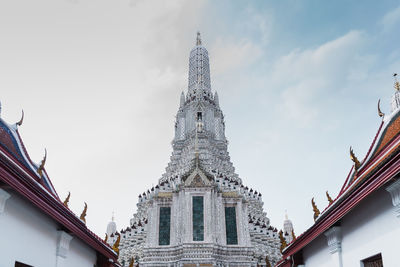 Low angle view of traditional building against sky