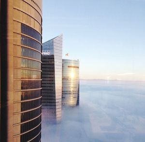 Reflection of buildings on water