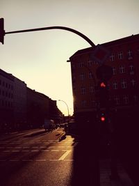 Street in city against sky