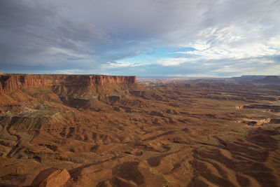 Scenic view of desert against sky