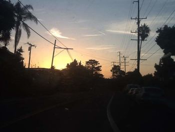 Railroad track at sunset