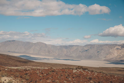 Scenic view of desert against sky