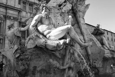 Low angle view of angel statue