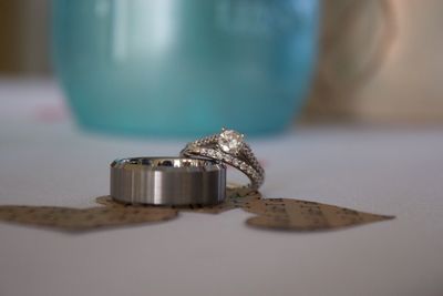 Close-up of love on table