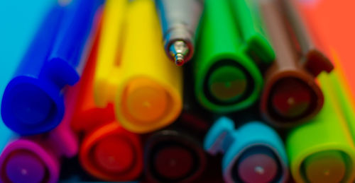 Full frame shot of multi colored pencils