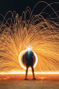 Light painting at night