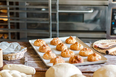 Close-up of cookies on table