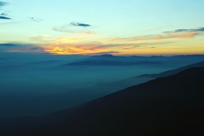 Scenic view of landscape against cloudy sky
