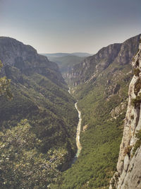 Aerial view of mountain range