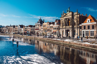 Reflection of buildings in canal