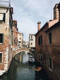 Canal passing through city