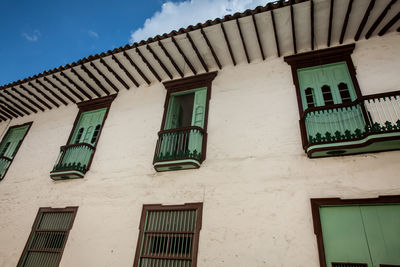 Houses at the heritage town of salamina located at the caldas department in colombia.