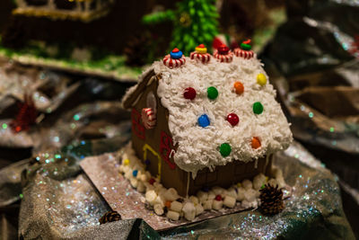 Close-up of christmas decorations