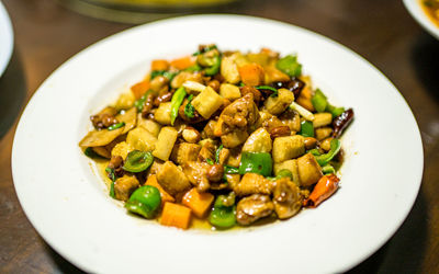 Close-up of food in plate