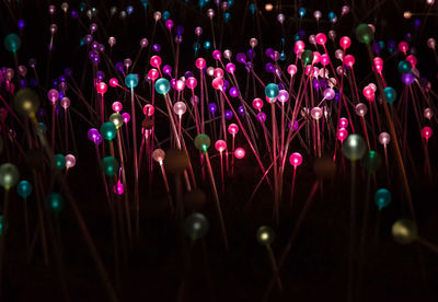 Defocused image of illuminated lights