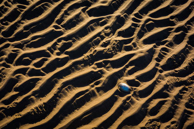 High angle view of sand