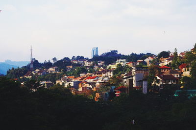 View of town against sky