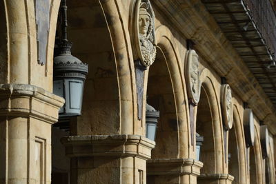 Low angle view of historic building