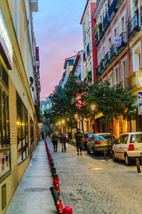 City street at dusk