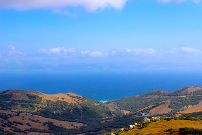 Scenic view of landscape against cloudy sky