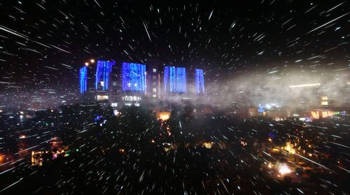 Crowd at night