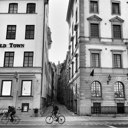 Cars parked in front of building