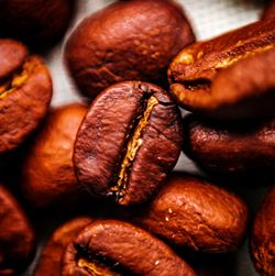 Full frame shot of roasted coffee beans